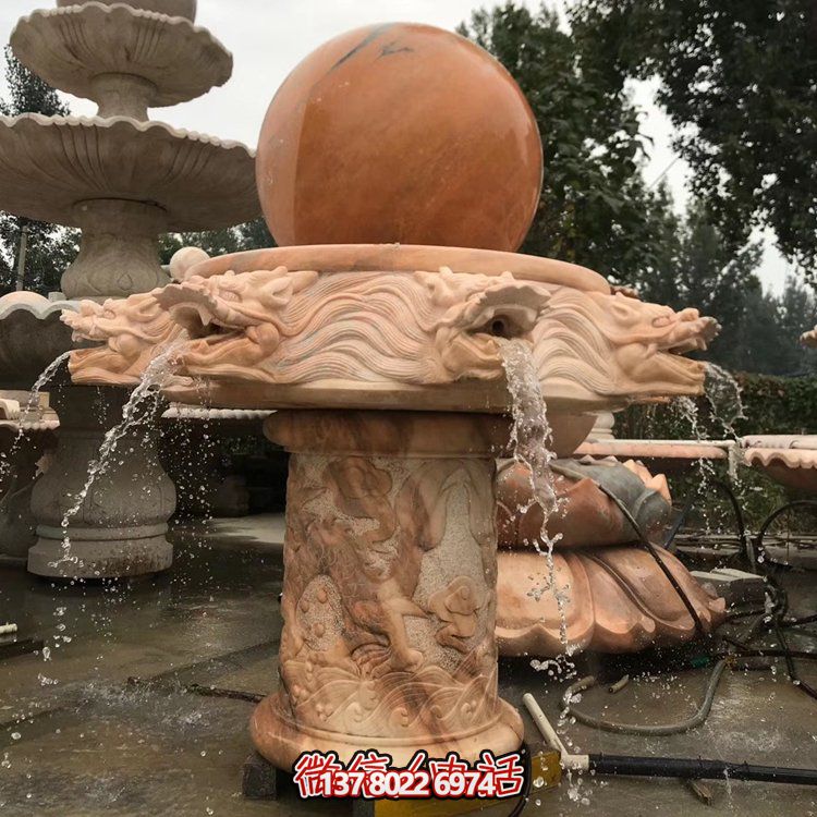 天然紅木雕刻龍頭風(fēng)水球，企業(yè)禮品貼心挑選