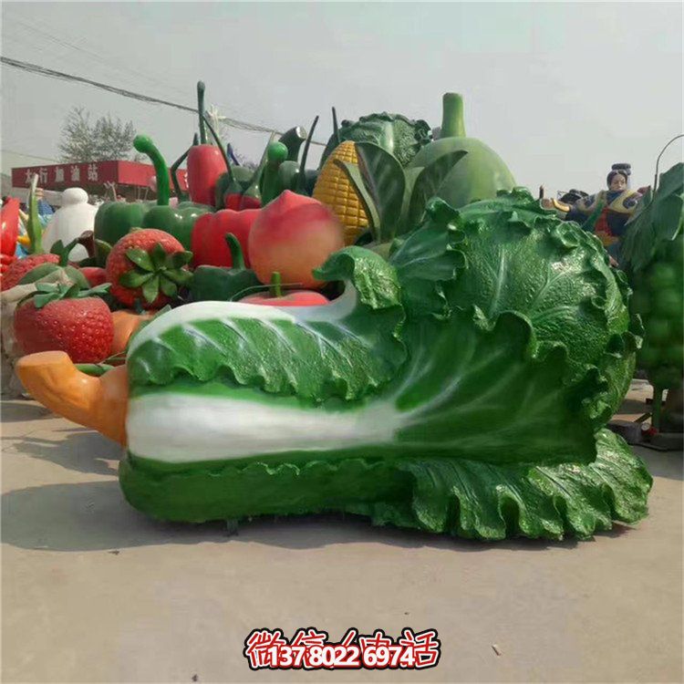 玻璃鋼仿真白菜雕塑，為您的園林戶外添彩