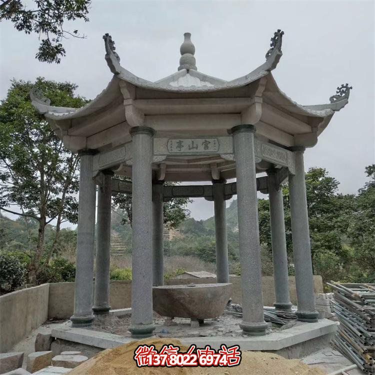 大理石雕刻中式?jīng)鐾?，美化景區(qū)園林戶外環(huán)境