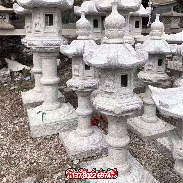 花崗巖石雕燈，中國(guó)傳統(tǒng)古建照明燈籠