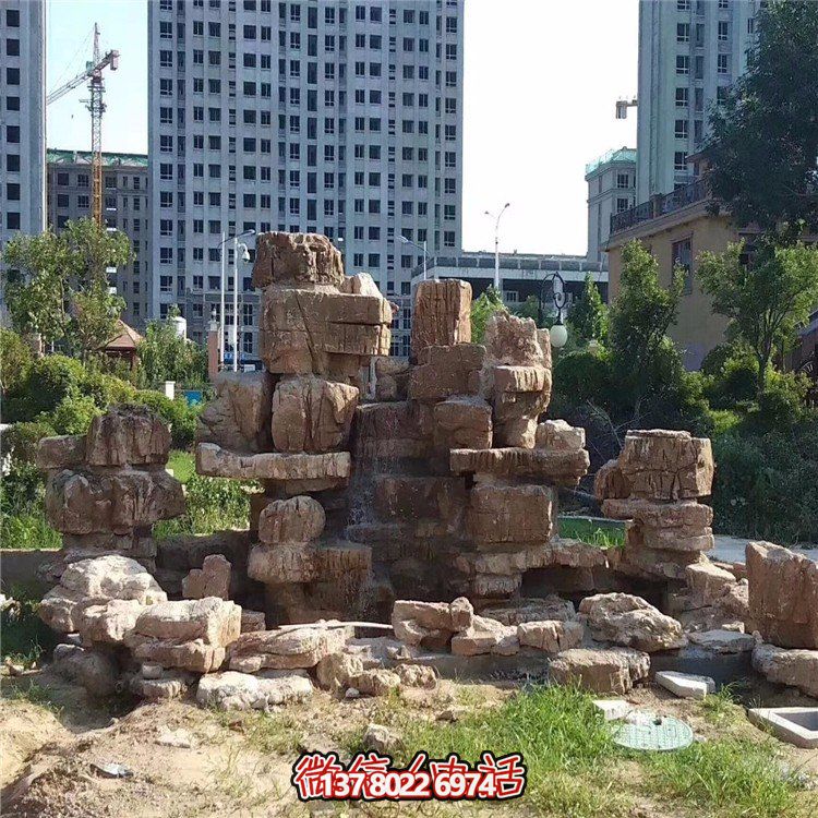 疊石假山，小區(qū)園林人造假山水景
